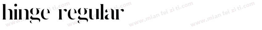 hinge regular字体转换